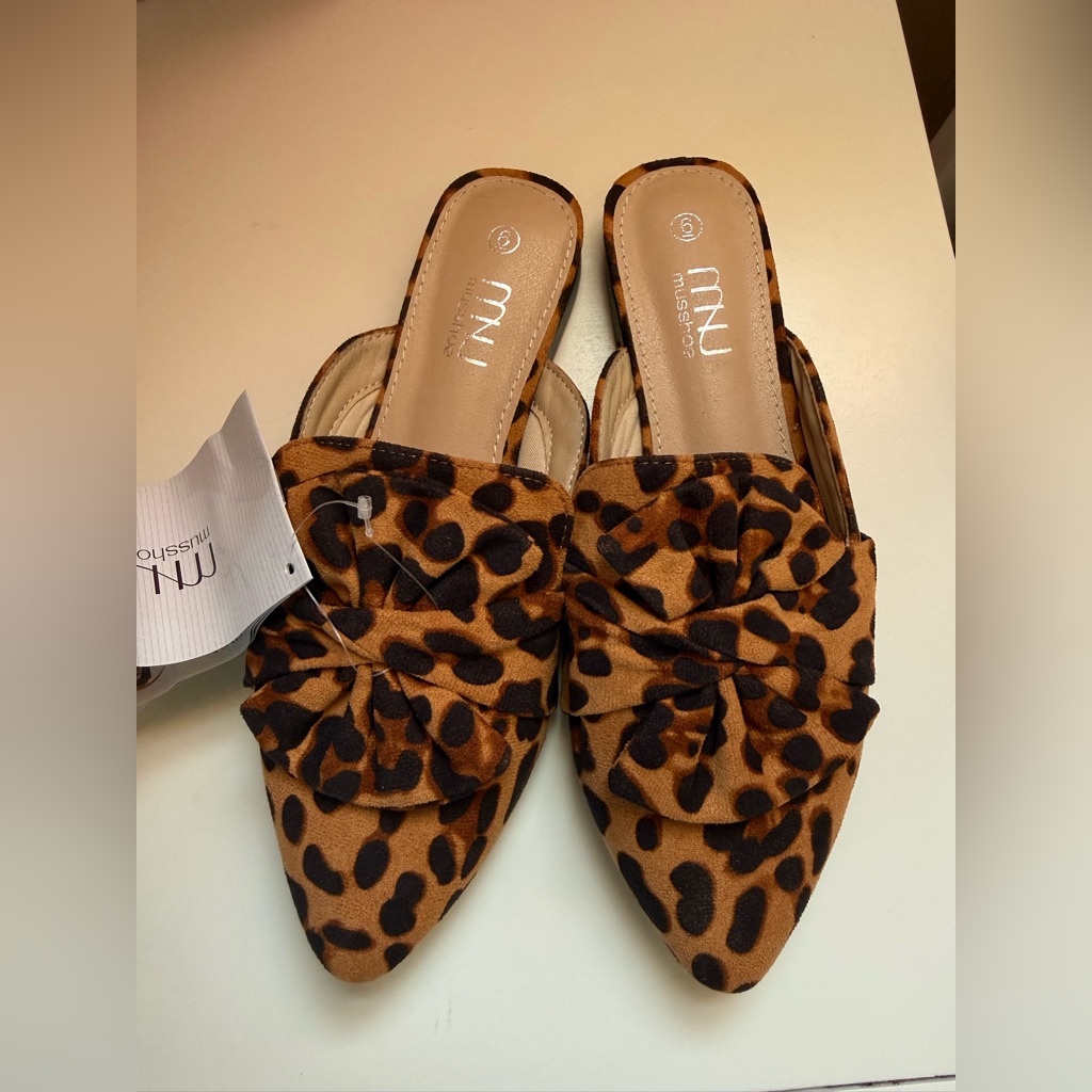 Othr Leopard Print Slip-On Mules In Brown And Black